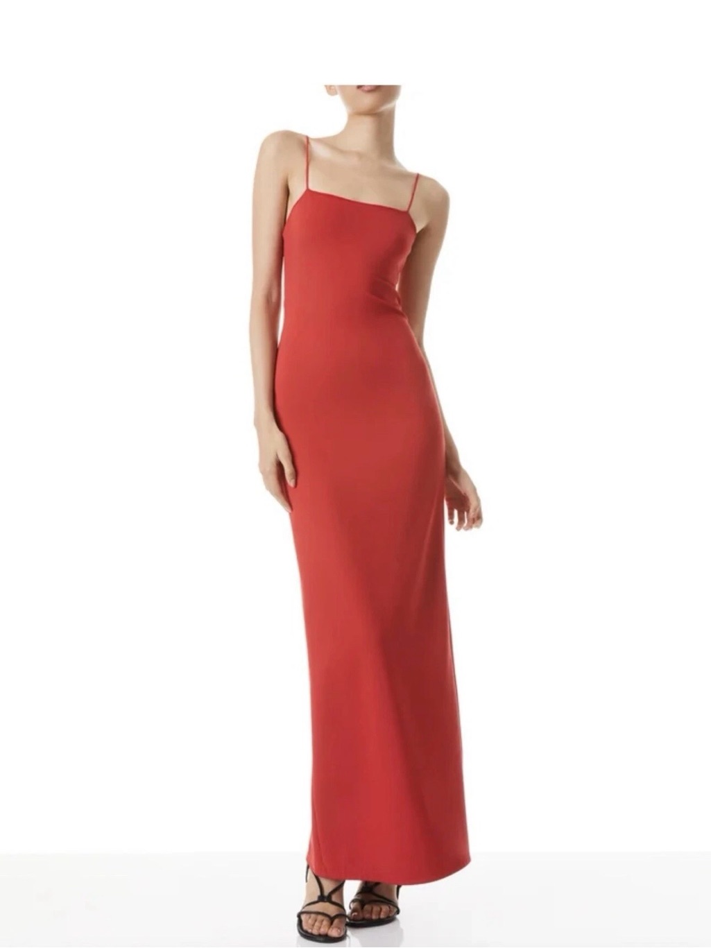 Nwt Alice + Olivia Red Open Back Maxi Dress Size 8 Designer Evening Gown